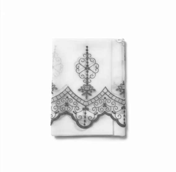 🔥 BIJELI PARAVAN SA SIVIM VEZOM 140x240 cm – ELEGANCIJA KOJA SE ODMAH PRIMIJETI! 🔥