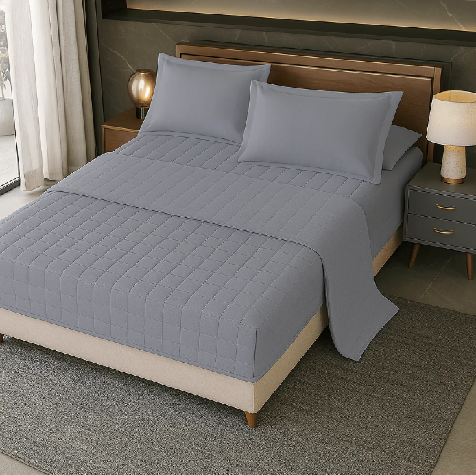 🛏️ VODONEPROPUSNI SET POSTELJINE (PLAHTA + JASTUČNICE + STEP DEKA)