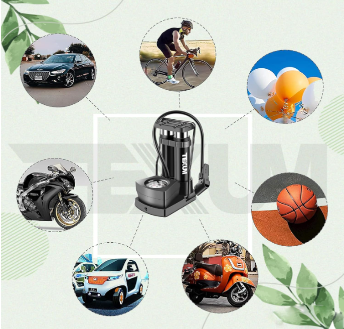 🚴♂️ DUPLA NOŽNA PUMPA ZA GUME (140 PSI) – SNAGA, PRECIZNOST I MOBILNOST!