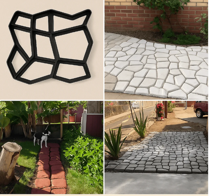 🧱 KALUP ZA BETONSKE PLOČE 50x50 CM – NAPRAVITE STAZE I TERASE KAO PROFESIONALAC! 🌿🔥
