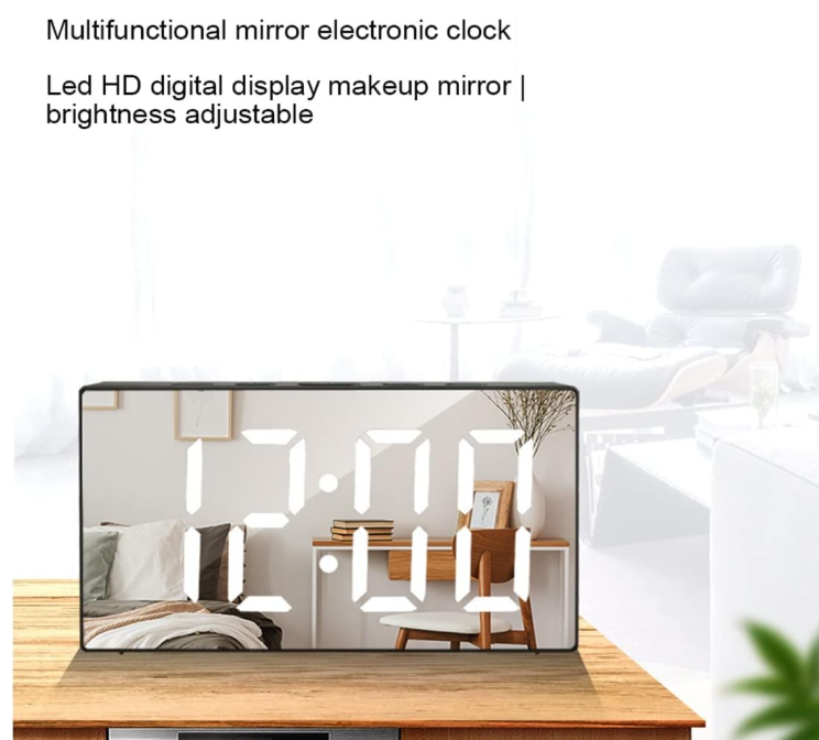 LED DIGITALNI SAT SA OGLEDALOM I ALARMOM ⏰✨