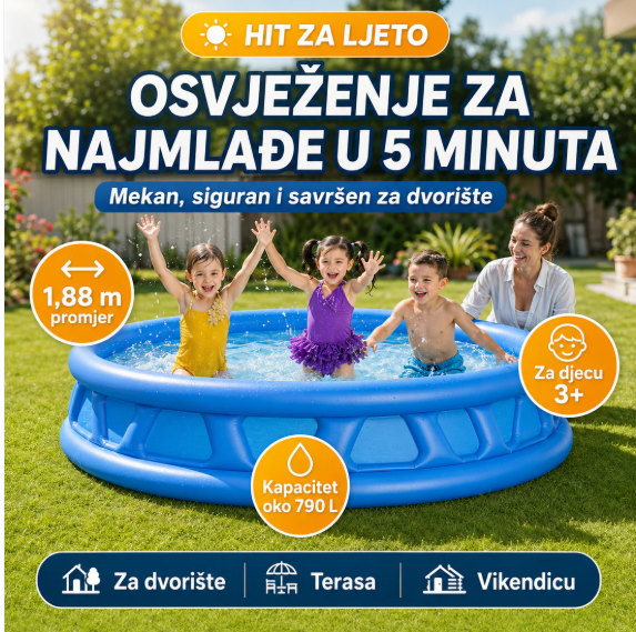 INTEX DJEČIJI BAZEN 188 cm 🏊♂️🔥