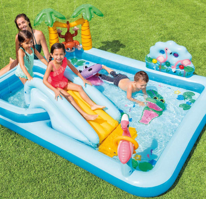 JUNGLE ADVENTURE SWIM CENTER – INFLATABLE FAMILY WATER PARK 🏝️🐒🌴💦