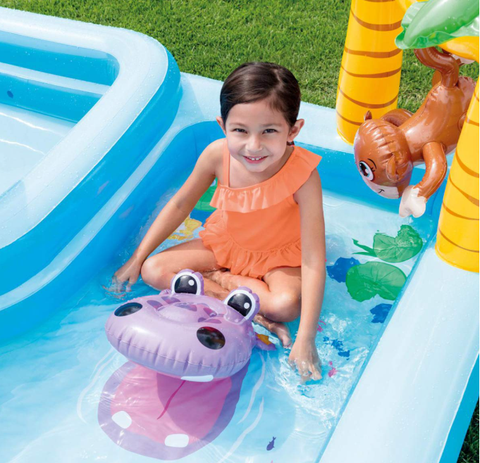 JUNGLE ADVENTURE SWIM CENTER – INFLATABLE FAMILY WATER PARK 🏝️🐒🌴💦