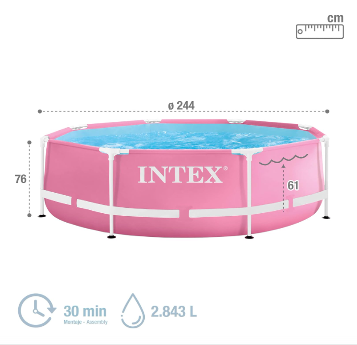 INTEX METAL FRAME BAZEN 244 x 76 cm (ROZA) 🏊♀️💖💦