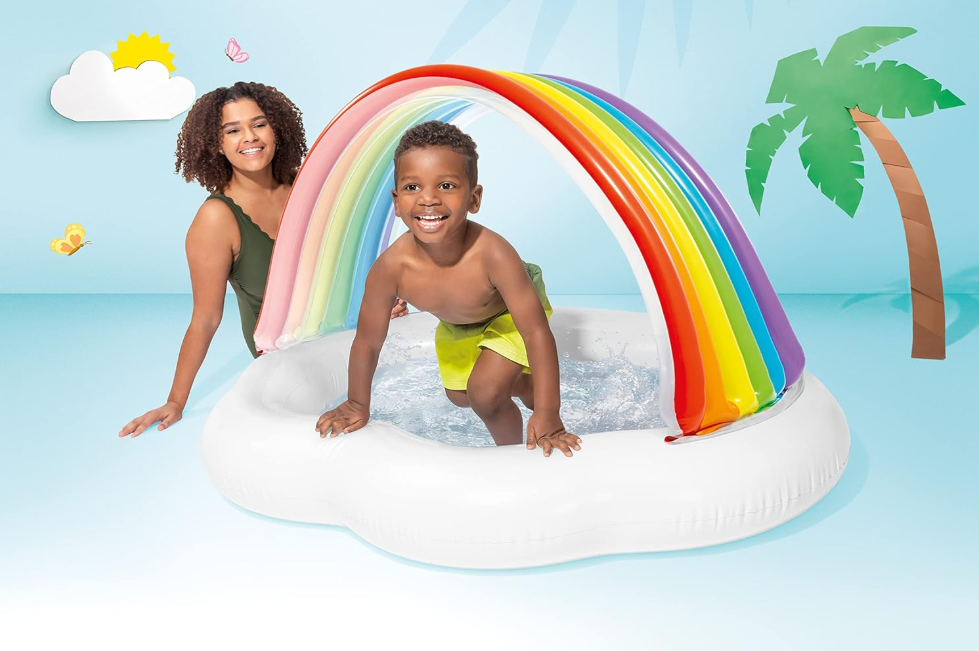 TOYSHINE DJEČIJI NAPUHANI BAZEN DUGA SA SJENILOM 🌈👶💦