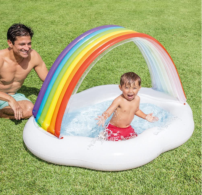 TOYSHINE DJEČIJI NAPUHANI BAZEN DUGA SA SJENILOM 🌈👶💦