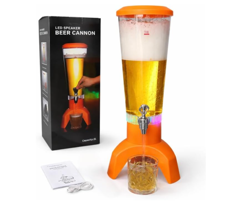 🍺 BEER TOWER 3L + BLUETOOTH ZVUČNIK + LED – NAPRAVITE ATMOSFERU GDJE GOD DA STE! 🔥🎶