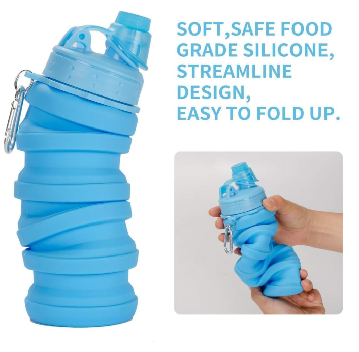 🔥 SKLOPIVA SILIKONSKA BOCA ZA VODU 500 ML – MAKSIMALNA PRAKTIČNOST, MINIMALNO PROSTORA! 💧🏕️