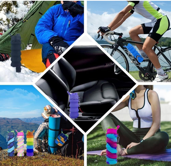🔥 SKLOPIVA SILIKONSKA BOCA ZA VODU 500 ML – MAKSIMALNA PRAKTIČNOST, MINIMALNO PROSTORA! 💧🏕️