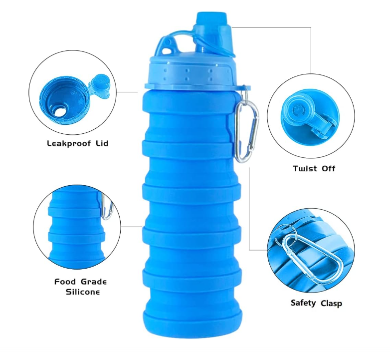 🔥 SKLOPIVA SILIKONSKA BOCA ZA VODU 500 ML – MAKSIMALNA PRAKTIČNOST, MINIMALNO PROSTORA! 💧🏕️