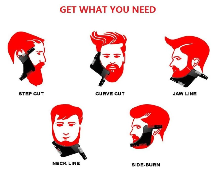 🔥 PROFESIONALNI ŠABLON ZA OBLIKOVANJE BRADE – LIGHTNING BEARD STYLING COMB NO. 4! 💈⚡