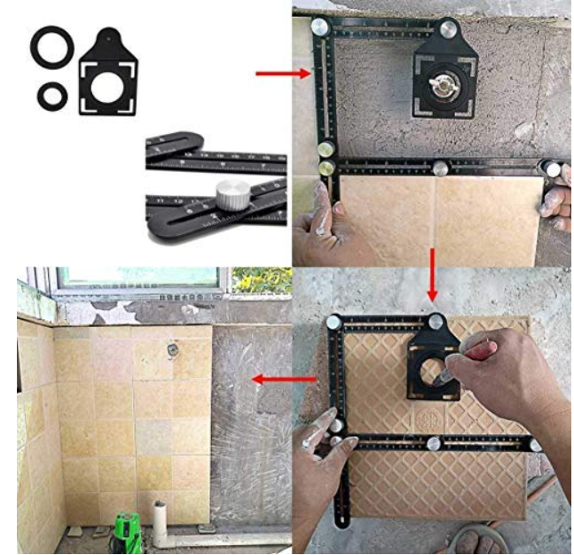 📐 UNIVERZALNI ŠABLON ZA MJERENJE UGLOVA 6U1 – ALUMINIJSKI LENJIR ZA MAJSTORE! 🔥