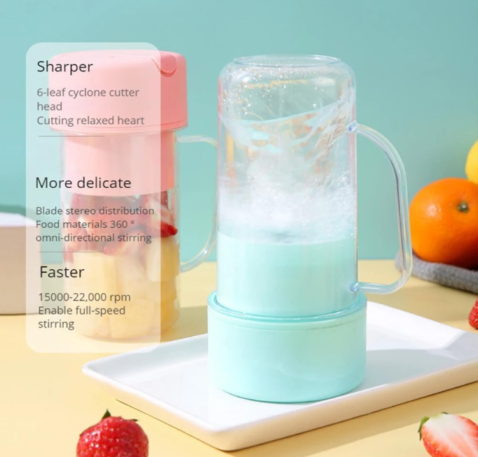 🥤 MINI PRENOSIVI BLENDER BLENDZY 420 ML – SVJEŽI SMOOTHIE I NAPICI GDJE GOD POŽELITE! 🍓🍌