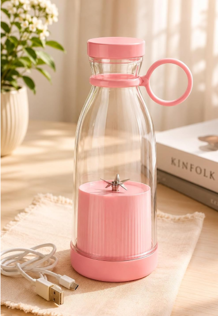🥤 MINI PRENOSIVI BLENDER 420 ML – SVJEŽI SMOOTHIE I VOĆNI NAPICI GDJE GOD POŽELITE! 🍓🍌