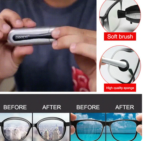 👓 MINI ČISTAČ ZA NAOČALE 2U1 – SAVRŠENO ČISTA STAKLA BEZ OTISAKA I PRAŠINE! ✨