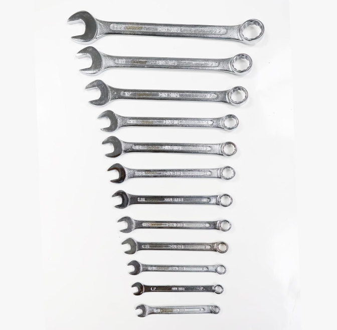 HEAVY DUTY SET KOMBINOVANIH KLJUČEVA OD KROM-VANADIJ ČELIKA (Cr-V)!