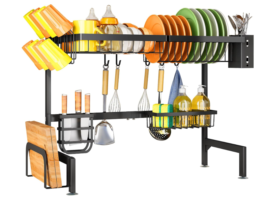 🔥 PREMIUM METALNI ORGANIZATOR I OCJEĐIVAČ POSUĐA IZNAD SUDOPERA – PODESIVA ŠIRINA! 🍽️
