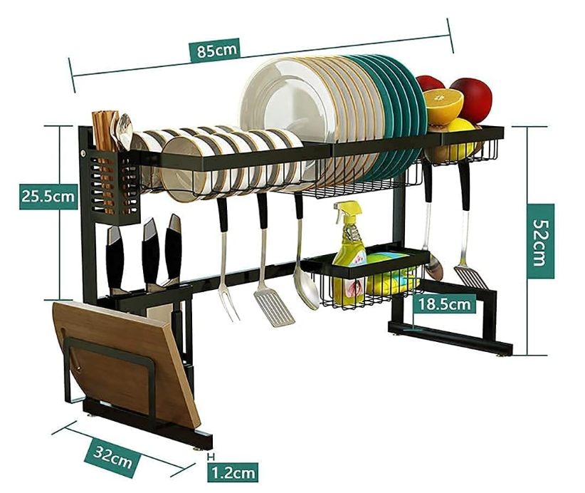 🔥 PREMIUM METALNI ORGANIZATOR I OCJEĐIVAČ POSUĐA IZNAD SUDOPERA – PODESIVA ŠIRINA! 🍽️