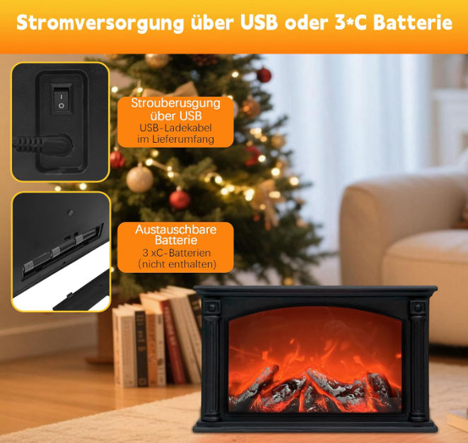 🔥 LED DEKORATIVNI KAMIN SA REALISTIČNIM EFEKTOM PLAMENA – TOPLINA AMBIJENTA BEZ VATRE! 🏡✨