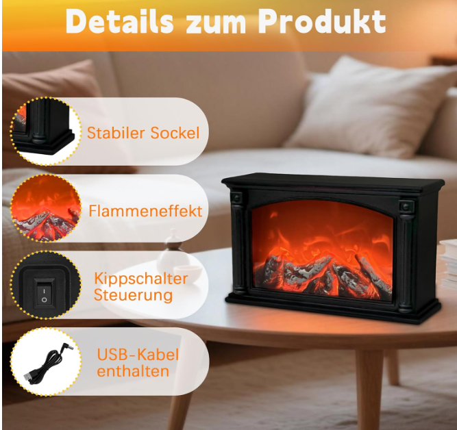 🔥 LED DEKORATIVNI KAMIN SA REALISTIČNIM EFEKTOM PLAMENA – TOPLINA AMBIJENTA BEZ VATRE! 🏡✨