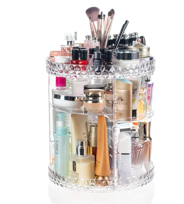 💄 PREMIUM ROTIRAJUĆI ORGANIZATOR ZA KOZMETIKU 360° – 8 NIVOA, VELIKI KAPACITET I PODESIVE POLICE! 💎✨