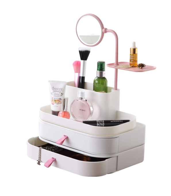 💄 PREMIUM ORGANIZATOR ZA KOZMETIKU I NAKIT SA OGLEDALOM – ELEGANTNA KUTIJA ZA ŠMINKU I MODNE DODATKE! 💎✨