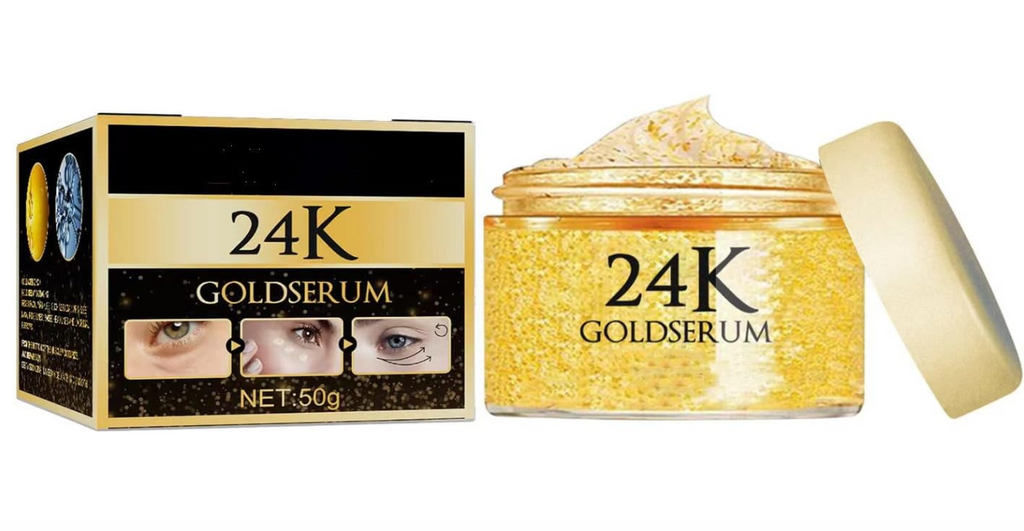 ✨ 24K GOLD PREMIUM KREMA ZA PODRUČJE OKO OČIJU – HIJALURONSKA KISELINA, ULJE ŠIPKA I ANTI-AGE NJEGA – 50 g! 💛👁️
