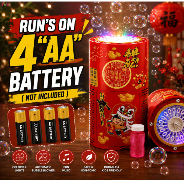 🫧🎆 AUTOMATSKA MAŠINA ZA BALONČIĆE SA LED SVJETLIMA I MUZIKOM – FIREWORKS BUBBLE MAKER!
