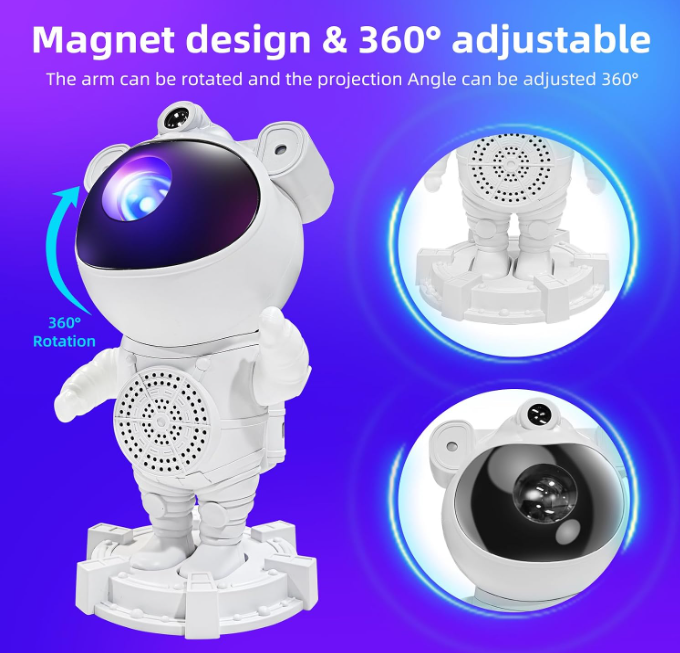 🚀🌌 ASTRONAUT GALAXY PROJECTOR 5U1 – PROJEKTOR ZVJEZDANOG NEBA, MJESECA I GALAKSIJE SA BLUETOOTH ZVUČNIKOM!