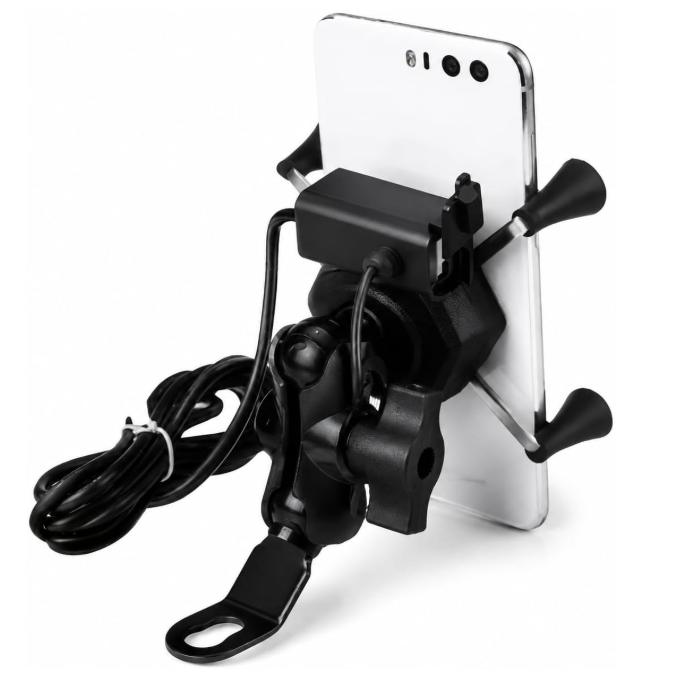 🏍️📱 UNIVERZALNI DRŽAČ MOBITELA ZA MOTOR I BICIKL SA USB TYPE-C PUNJAČEM – ROTACIJA 360°!