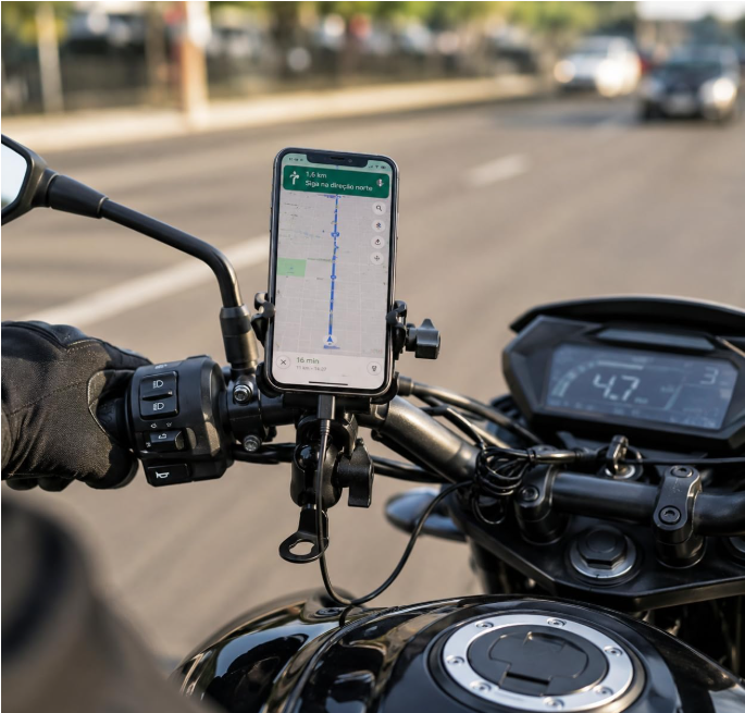 🏍️📱 UNIVERZALNI DRŽAČ MOBITELA ZA MOTOR I BICIKL SA USB TYPE-C PUNJAČEM – ROTACIJA 360°!