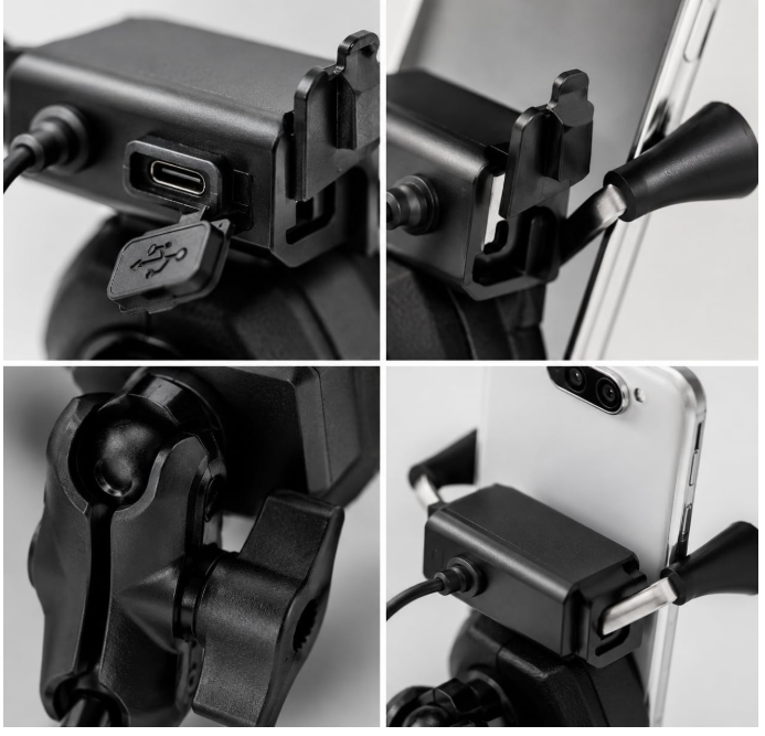 🏍️📱 UNIVERZALNI DRŽAČ MOBITELA ZA MOTOR I BICIKL SA USB TYPE-C PUNJAČEM – ROTACIJA 360°!