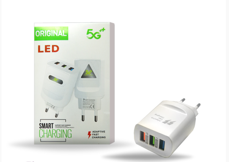 🔌⚡ KUĆNI LED PUNJAČ – ADAPTER SA 3 USB PORTA!