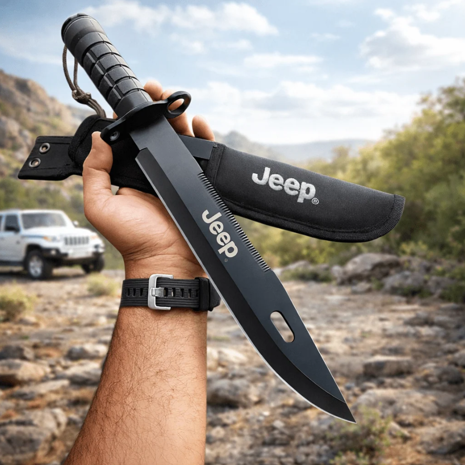 🔪🔥 JEEP TAKTIČKI VOJNI / LOVAČKI NOŽ – ROBUSTAN DIZAJN ZA OUTDOOR AVANTURE!
