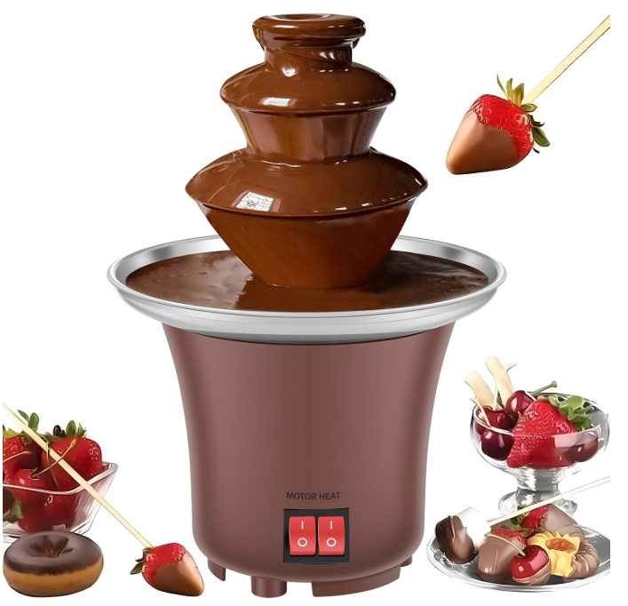 🍫⛲ ELEKTRIČNA ČOKOLADNA FONTANA NA 3 NIVOA – ČOKOLADNI VODOPAD ZA ZABAVE, ROĐENDANE I PROSLAVE!