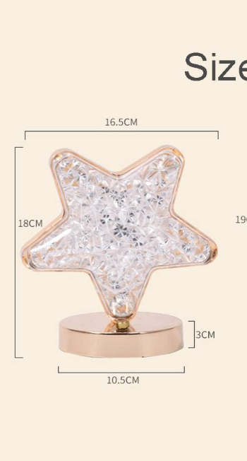 ⭐🌙 KRISTALNA LED LAMPA ZVIJEZDA I MJESEC – TOUCH KONTROLA, 3 NIVOA OSVJETLJENJA I USB PUNJENJE!