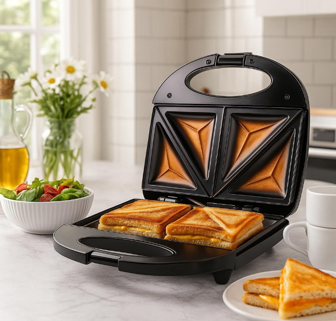🥪🔥 ELEKTRIČNI TOSTER ZA SENDVIČE – SNACKWICH GRILL SA NEPRIJANJAJUĆIM PLOČAMA, POSUDOM ZA MASNOĆU I BRZIM ZAGRIJAVANJEM!