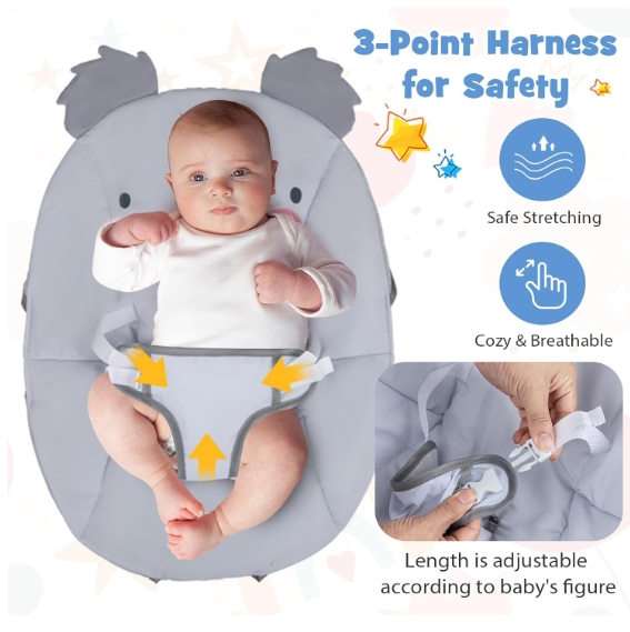 👶✨ BABY JOY COMFORT LJULJAČKA ZA BEBU S VIBRACIJOM I MUZIKOM (0–9 KG)