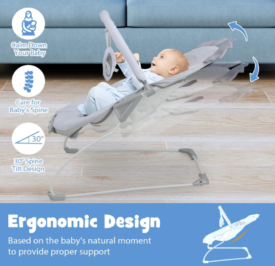 👶✨ BABY JOY COMFORT LJULJAČKA ZA BEBU S VIBRACIJOM I MUZIKOM (0–9 KG)