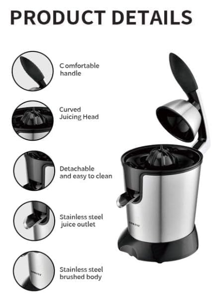 🍊 ELEKTRIČNO CJEDILO ZA CITRUSE – 350 W | 400 ml