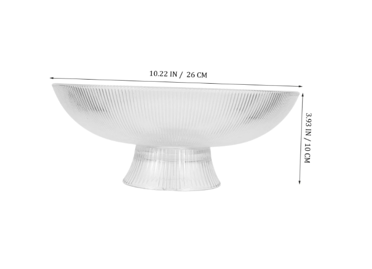 🍓 INCRIZMA ELEGANTNA STAKLENA ZDJELA NA POSTOLJU – 25 CM