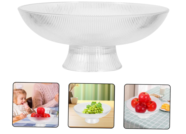 🍓 INCRIZMA ELEGANTNA STAKLENA ZDJELA NA POSTOLJU – 25 CM