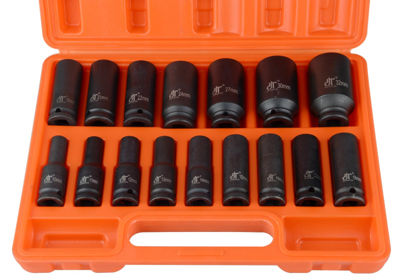 🔧🔥 SET DUGIH UDARNIH NASADNIH KLJUČEVA 1/2″ – 16 KOM (10–32 mm) 🔥🔧
