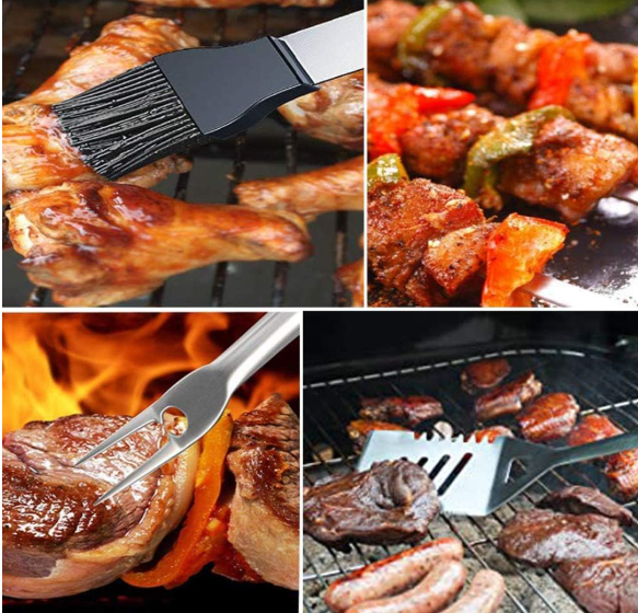 🔥 BBQ GRILL TOOL SET – 5-DIJELNI INOX SET ZA PRAVE MAJSTORE ROŠTILJA