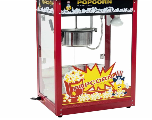 🍿🔥 PROFESIONALNA MAŠINA ZA KOKICE S KOLICIMA – ROYAL CATERING 8 OZ / 1500 W 🔥🍿