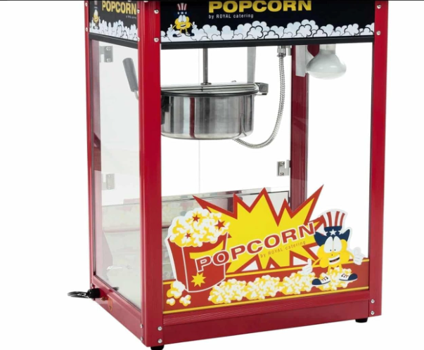 🍿🔥 PROFESIONALNA MAŠINA ZA KOKICE S KOLICIMA – ROYAL CATERING 8 OZ / 1500 W 🔥🍿