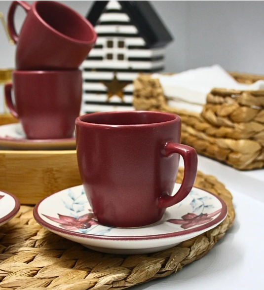☕ KERAMIČKI SET ŠOLJA I TACNI ZA KAFU 12/1 – 200 ML