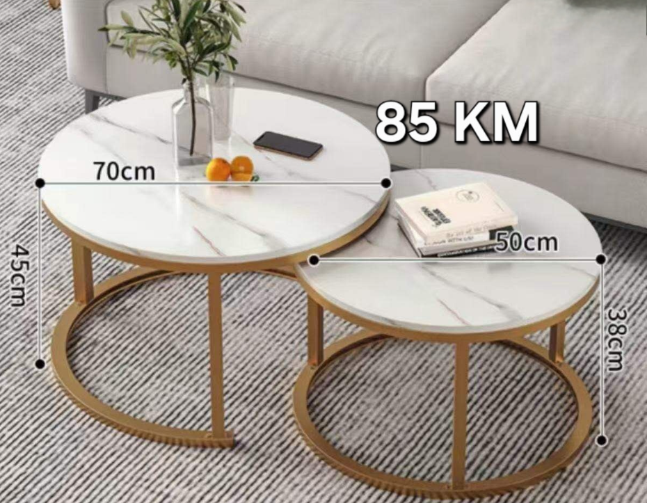 🛋️ MODERNI STOLIĆI 2u1 – CRNI MERMER