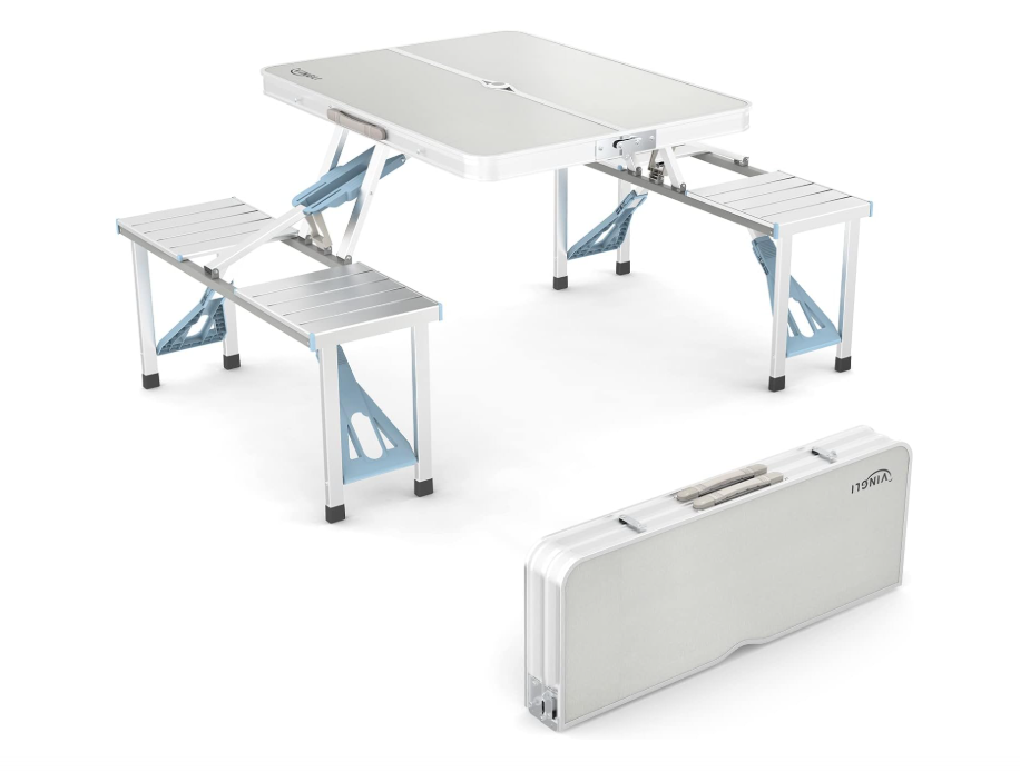 🏕 SKLOPIVI KAMP STO SA 4 STOLICE – IDEALAN ZA IZLETE I ROŠTILJ 🏕